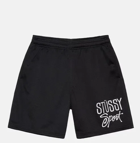 STUSSY SS24 SPORT SHORT casual mesh shorts black S-XL