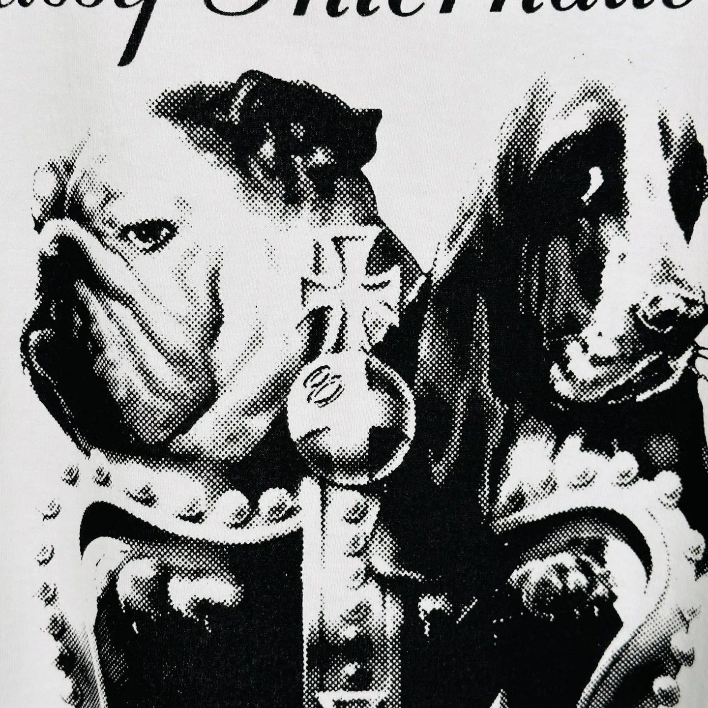 Spot goods! Crown Dog T-shirt STUSSY SS25 DOG CROWN TEE Black and White S- XL