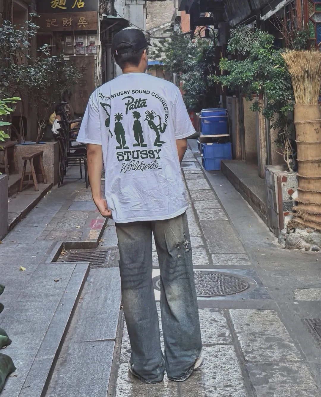 STUSSY X PATTA joint model SS24 TEE musician T-shirt black and white S-XL
