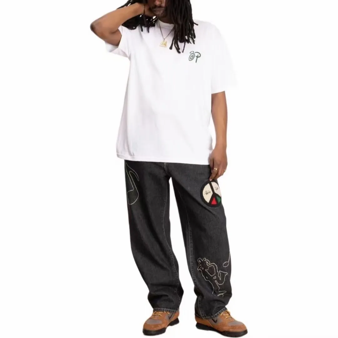 STUSSY X PATTA joint model SS24 TEE musician T-shirt black and white S-XL