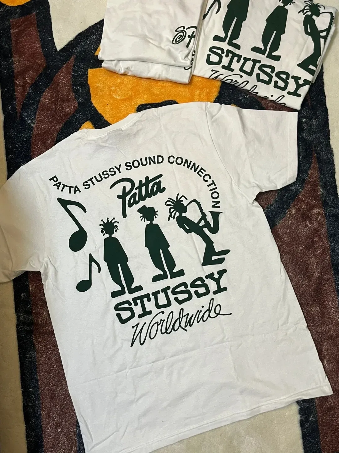 STUSSY X PATTA joint model SS24 TEE musician T-shirt black and white S-XL