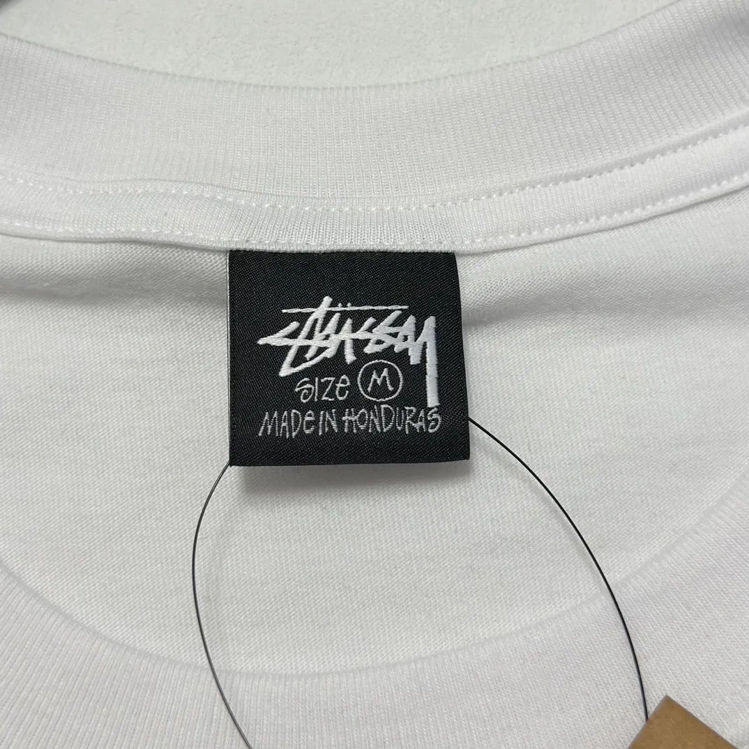 STUSSY SS24 SUNSET TEE Sunset Coconut Beach View T-shirt Black and White S-XL
