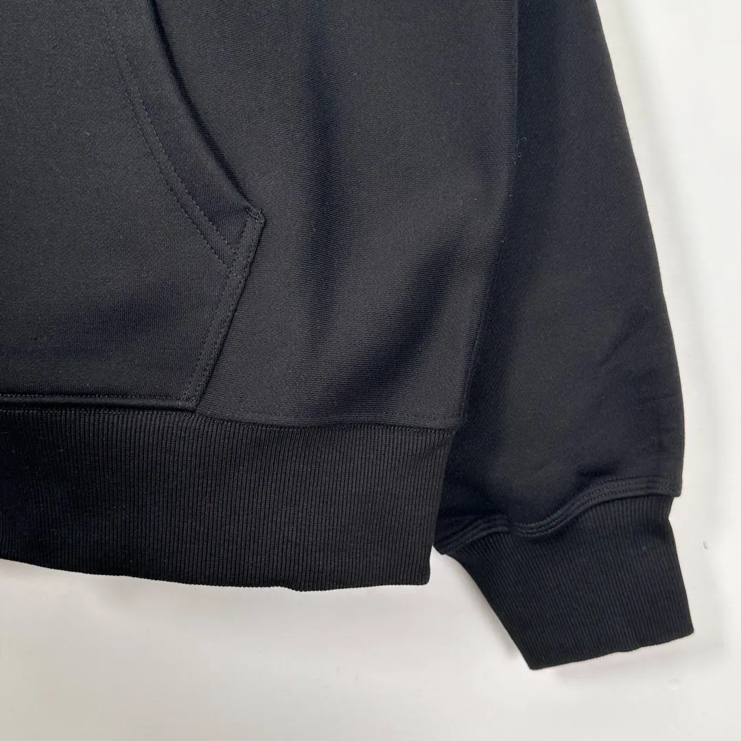 Stussy City Limited Series New York Letter Logo Printed Velvet Zipper Hooded Sweatshirt Black S-XXL