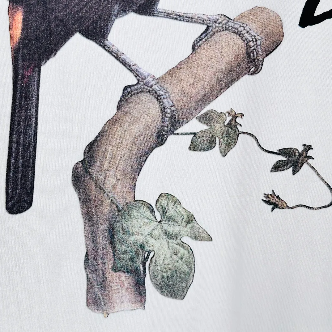 Spot goods! STUSSY SS24 Animal Series TOUCAN TEE Toucan T-shirt Black and White S-XL