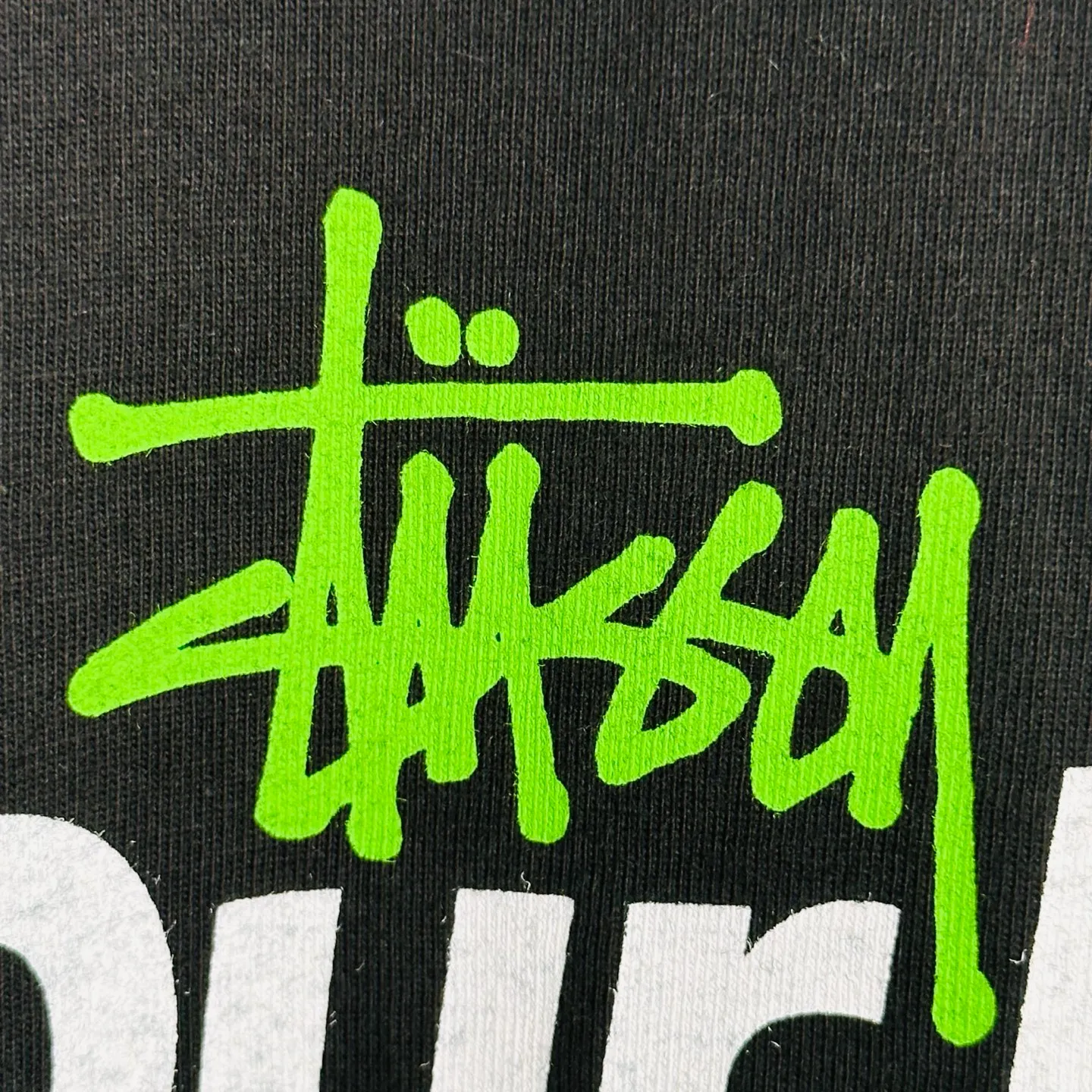OL joint T-shirt STUSSY x OUR LEGACY joint model SS25 WORK SHOP SWIRL TEE PIGMENT DYED printed short-sleeved TEE off-white black S- XL