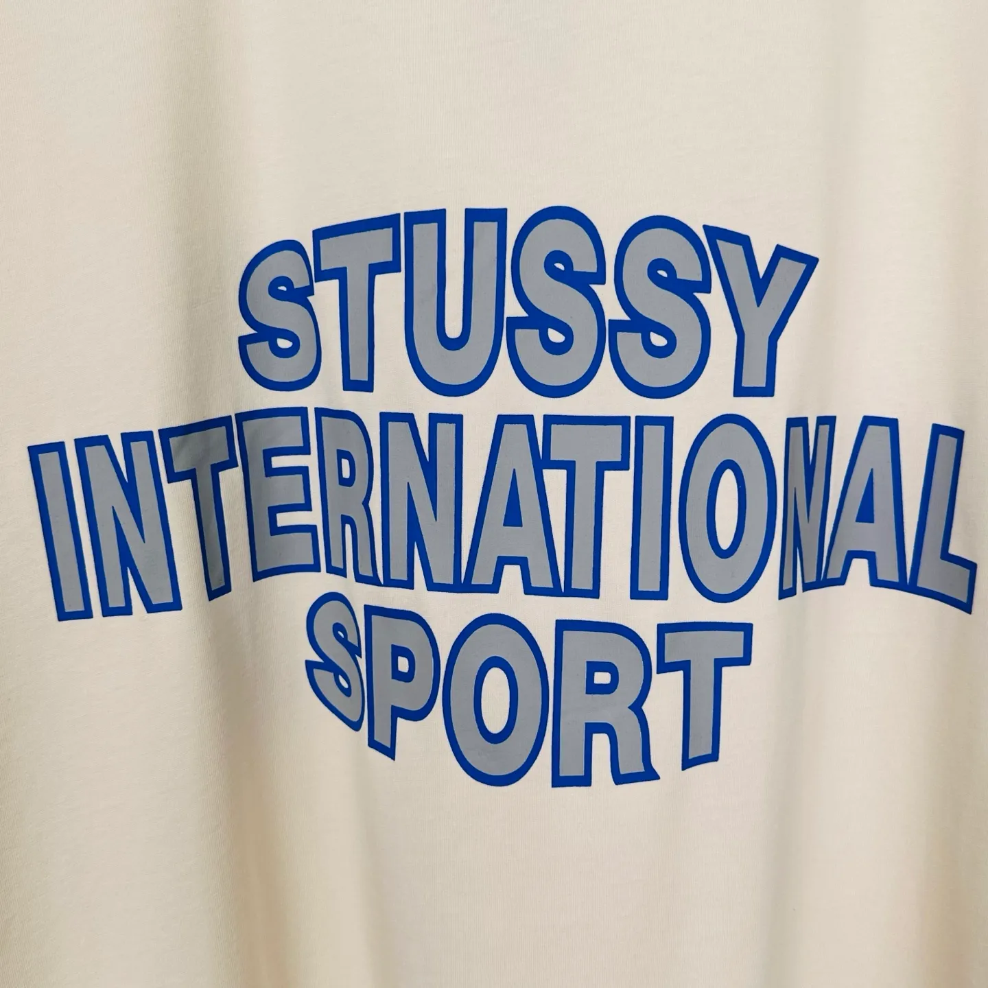 Contrast color collar T-shirt STUSSY SS25 HEAVY JERSEY CREW High weight knitted sports short-sleeved washed black beige S- XL