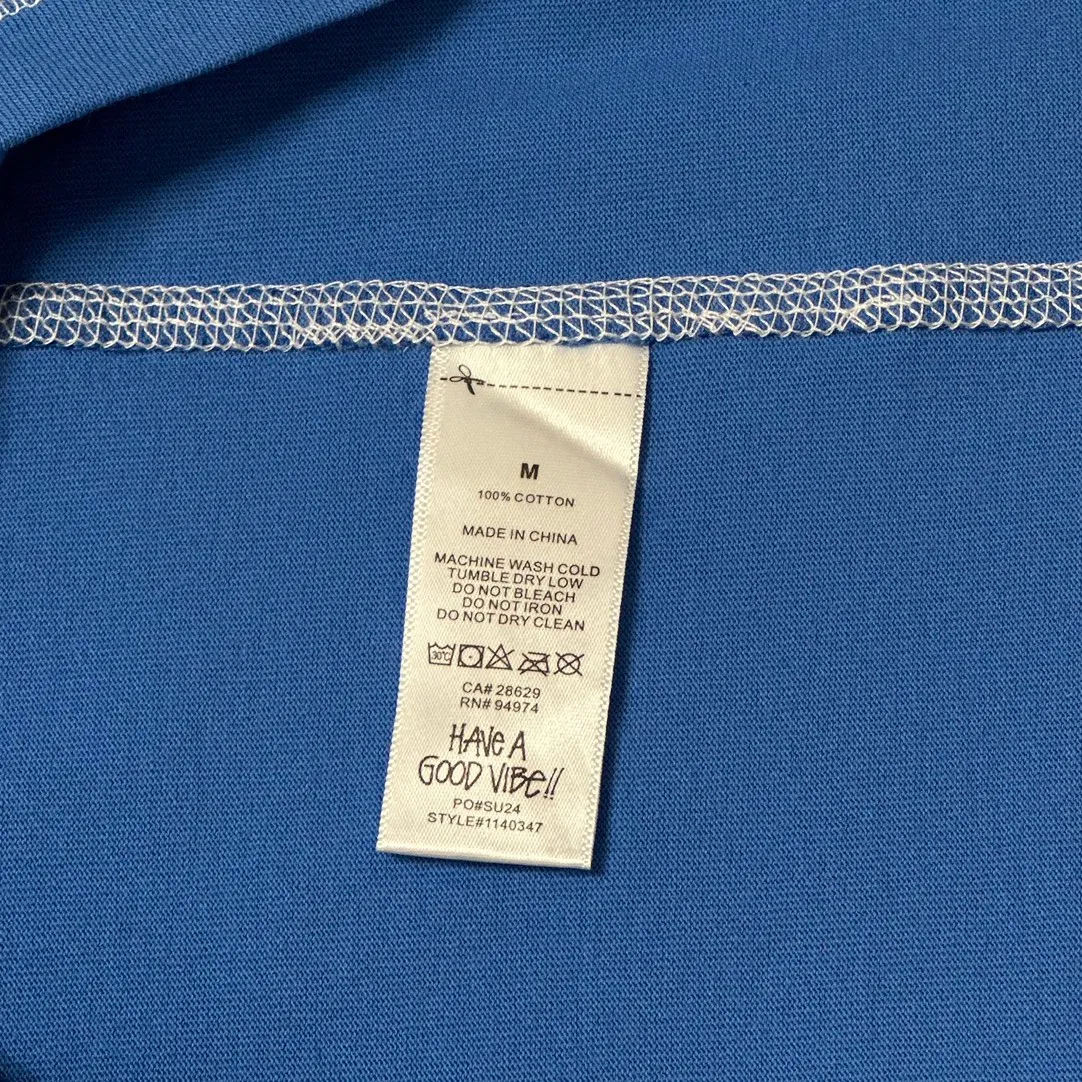STUSSY SS24 WAVE COTTON CREW TEE Top-stitched Micro Label T-shirt Black Blue Mustard Yellow S-XL Original Same 240g Weight