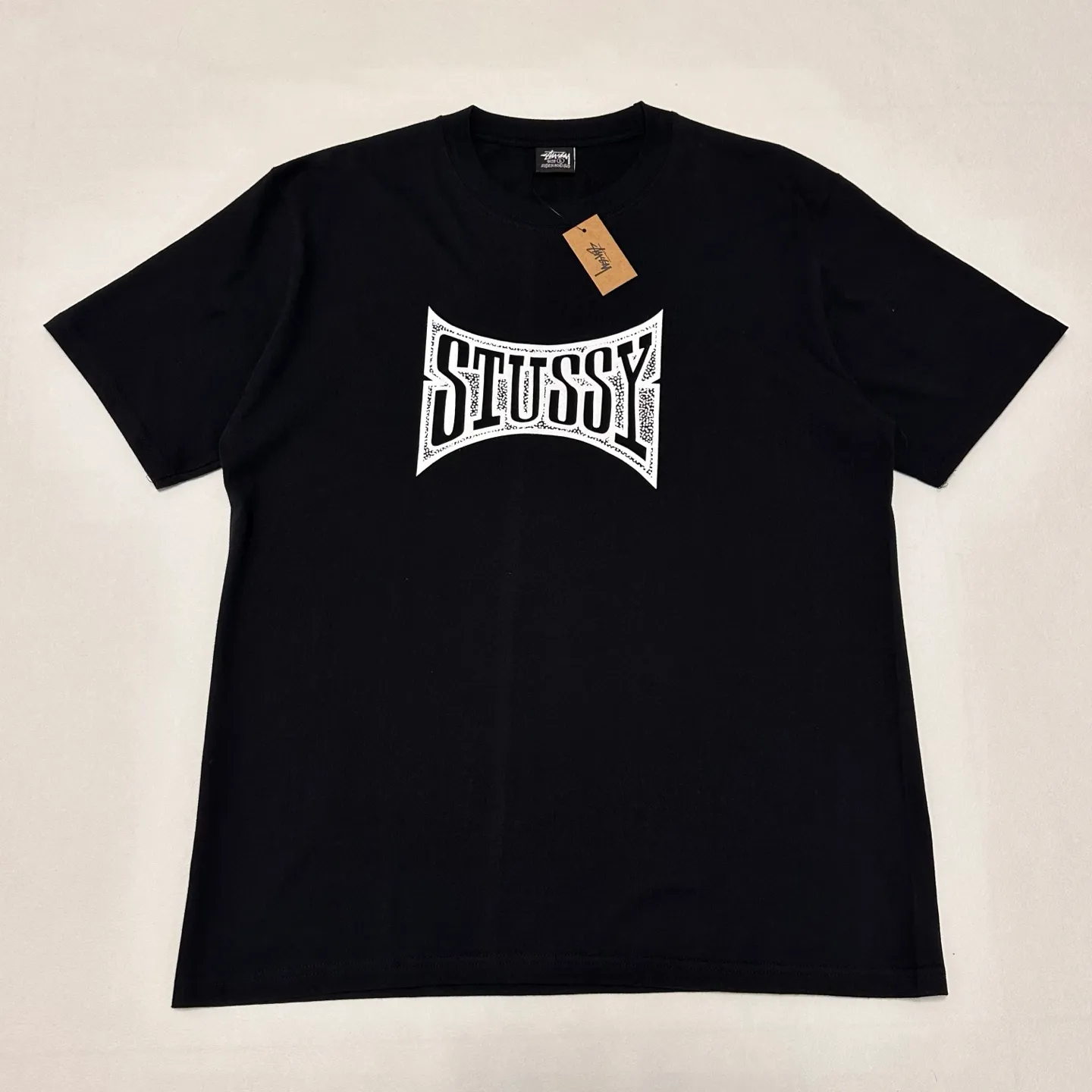 Champion flag T-shirt STUSSY FW24 CHAMPION TEE black and white S-XL