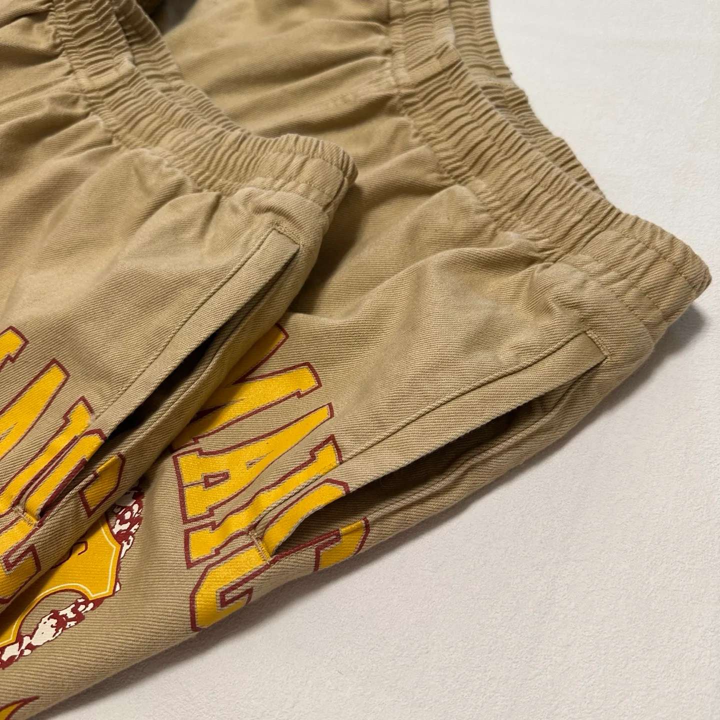 Detailed shooting of DT shorts STUSSY