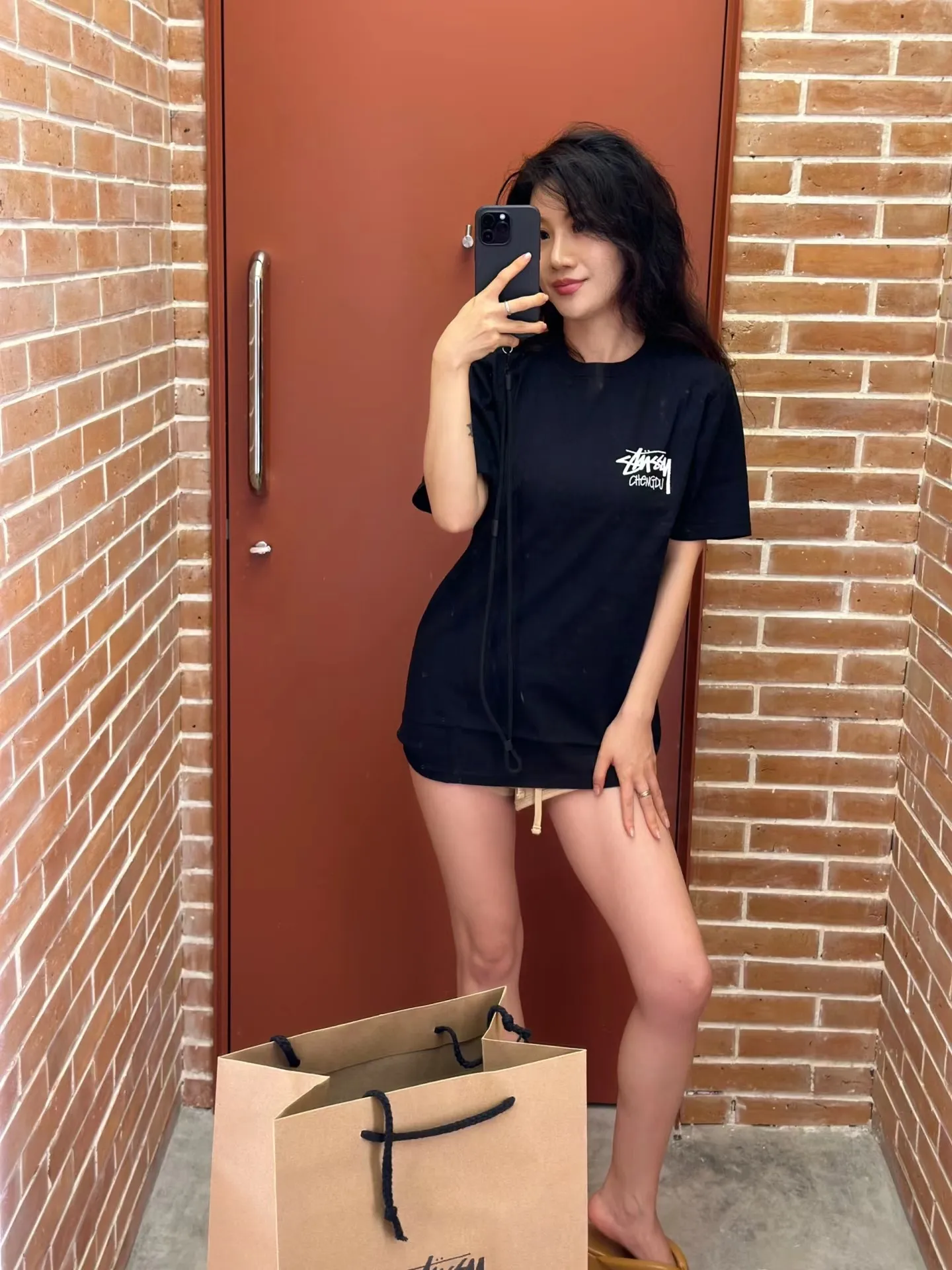 STUSSY FW24 CHENGDU TEE Classic Chengdu limited short-sleeved TEE black and white S-XL