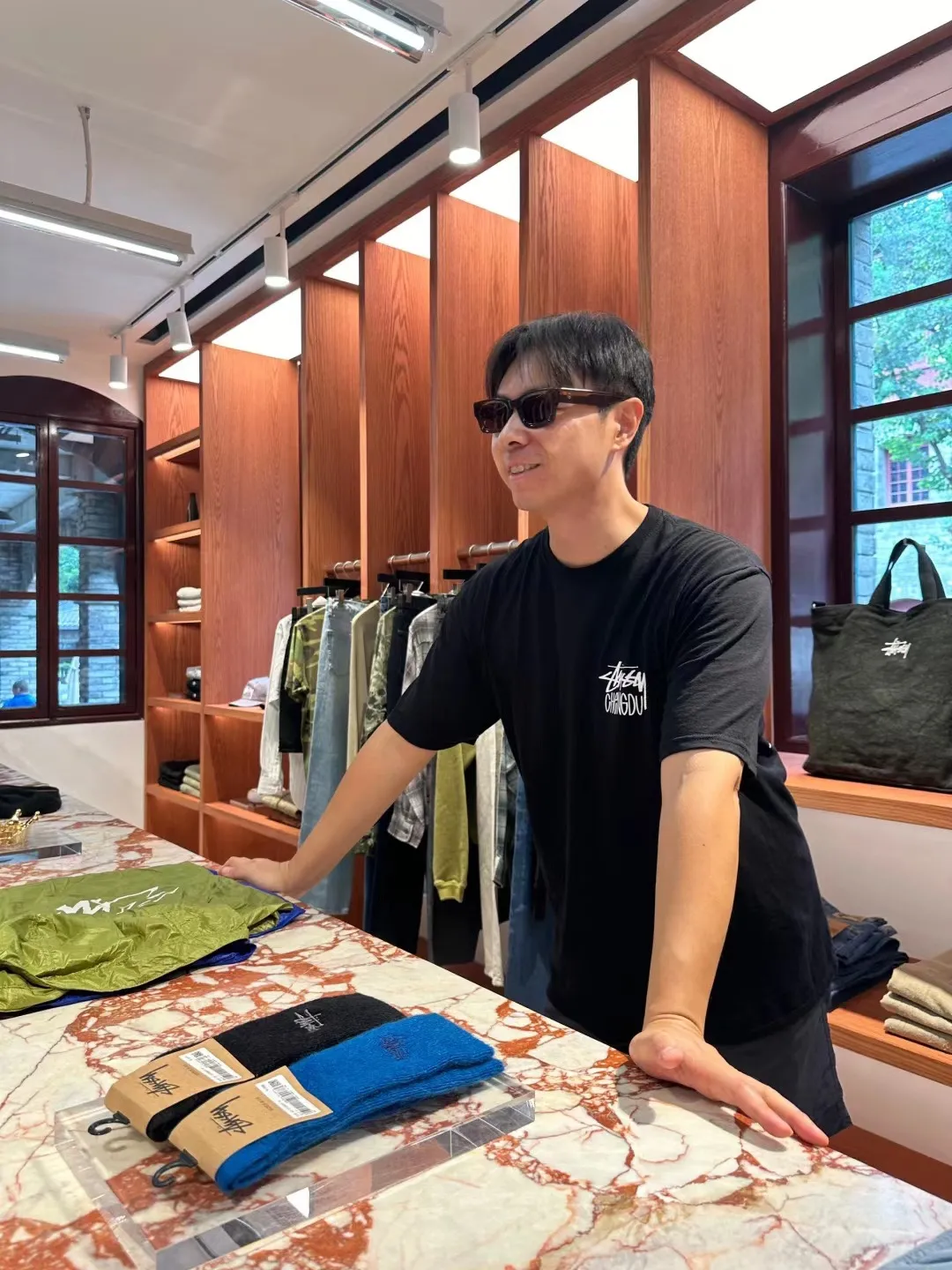 STUSSY FW24 CHENGDU TEE Classic Chengdu limited short-sleeved TEE black and white S-XL