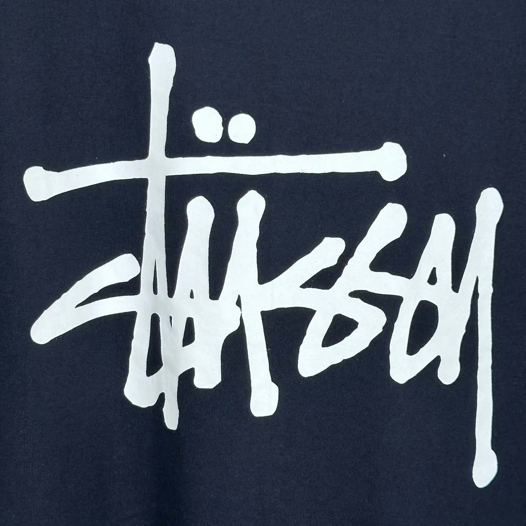 Spot goods! Stussy SS24 Basic StÜssy Tee classic letter Logo printed short-sleeved T-shirt couple style black and white dark blue S-XL