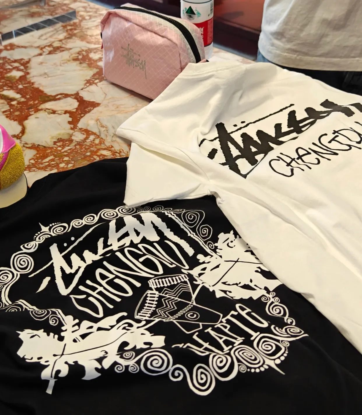Spot goods! Lion T-shirt STUSSY 24FW CHENGDU CHAPTER TEE Chengdu limited short-sleeved Tee black and white S-XL