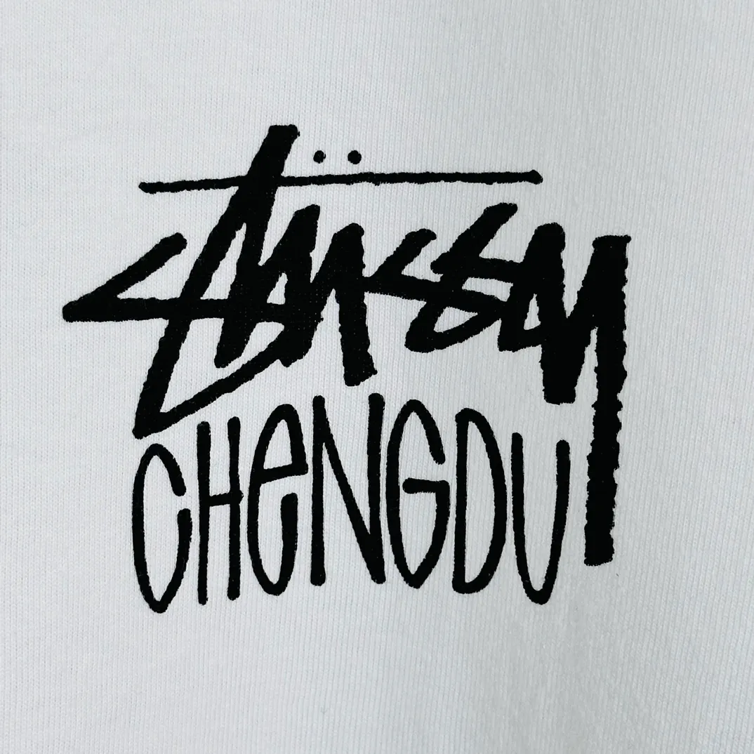 Spot goods! Lion T-shirt STUSSY 24FW CHENGDU CHAPTER TEE Chengdu limited short-sleeved Tee black and white S-XL