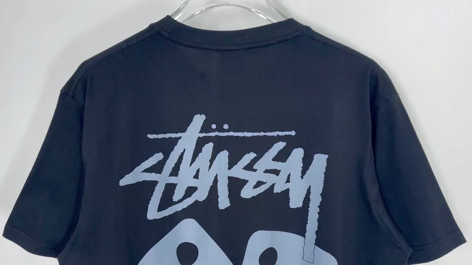 STUSSY SS25 DICE TEE PIGMENT DYED dice letter pattern printed short-sleeved T-shirt black off-white S-XL