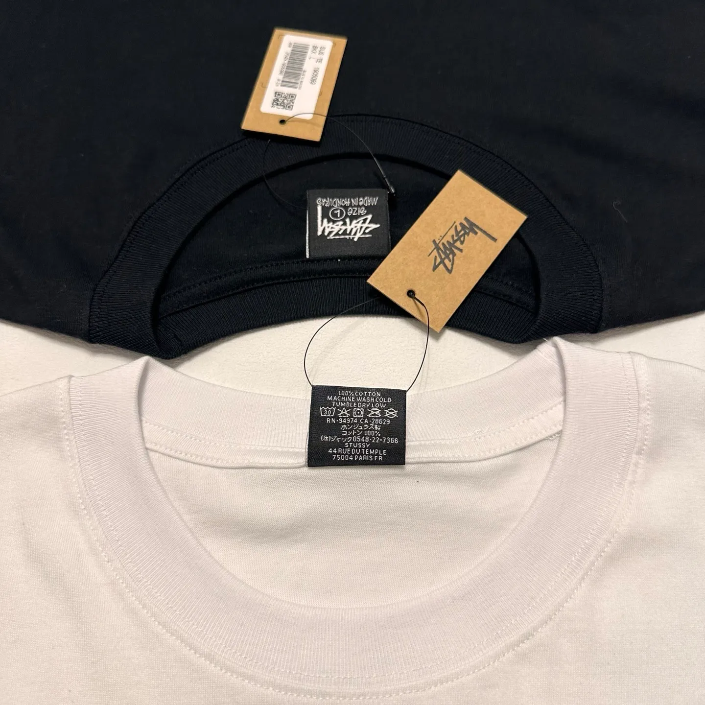 Details Crown Dog T-shirt STUSSY SS25 DOG CROWN TEE Black and White S- XL