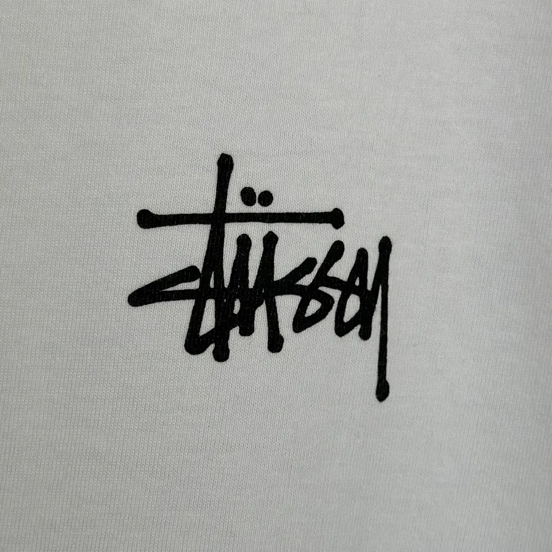 STUSSY SS24 SUNSET TEE Sunset Coconut Beach View T-shirt Black and White S-XL
