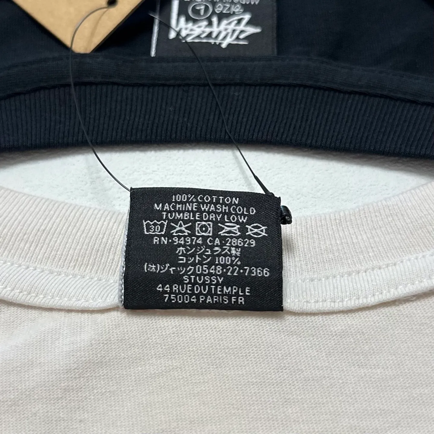 Detailed shooting of surfer T-shirt STUSSY SS25 LOW TIDE TEE dyed design American retro short-sleeved black and white S-XL