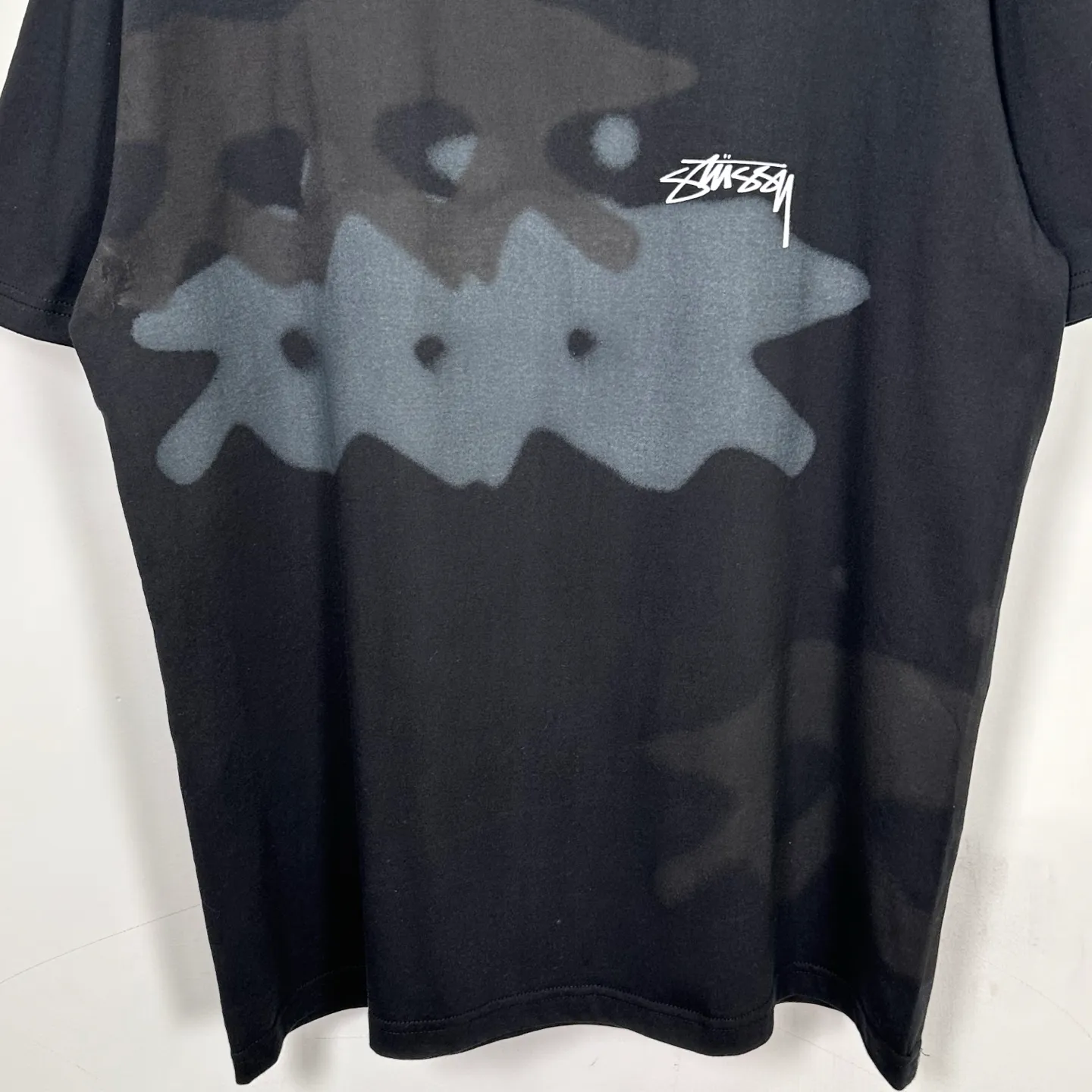 Surfer T-shirt STUSSY SS25 LOW TIDE TEE dyed design American retro short-sleeved black and white S-XL