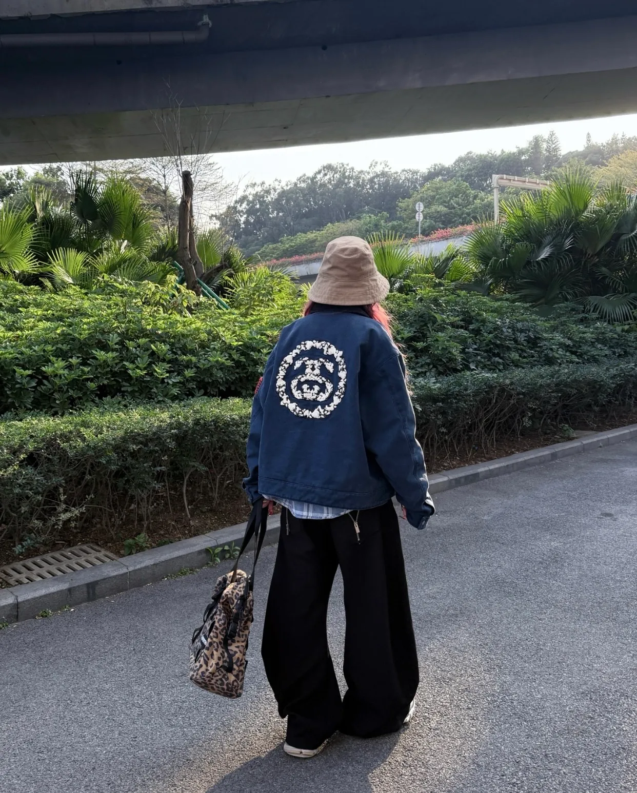 DT Jacket STUSSY X DENIM TEARS joint model CANVAS JACKET zipper work jacket navy blue S- XL