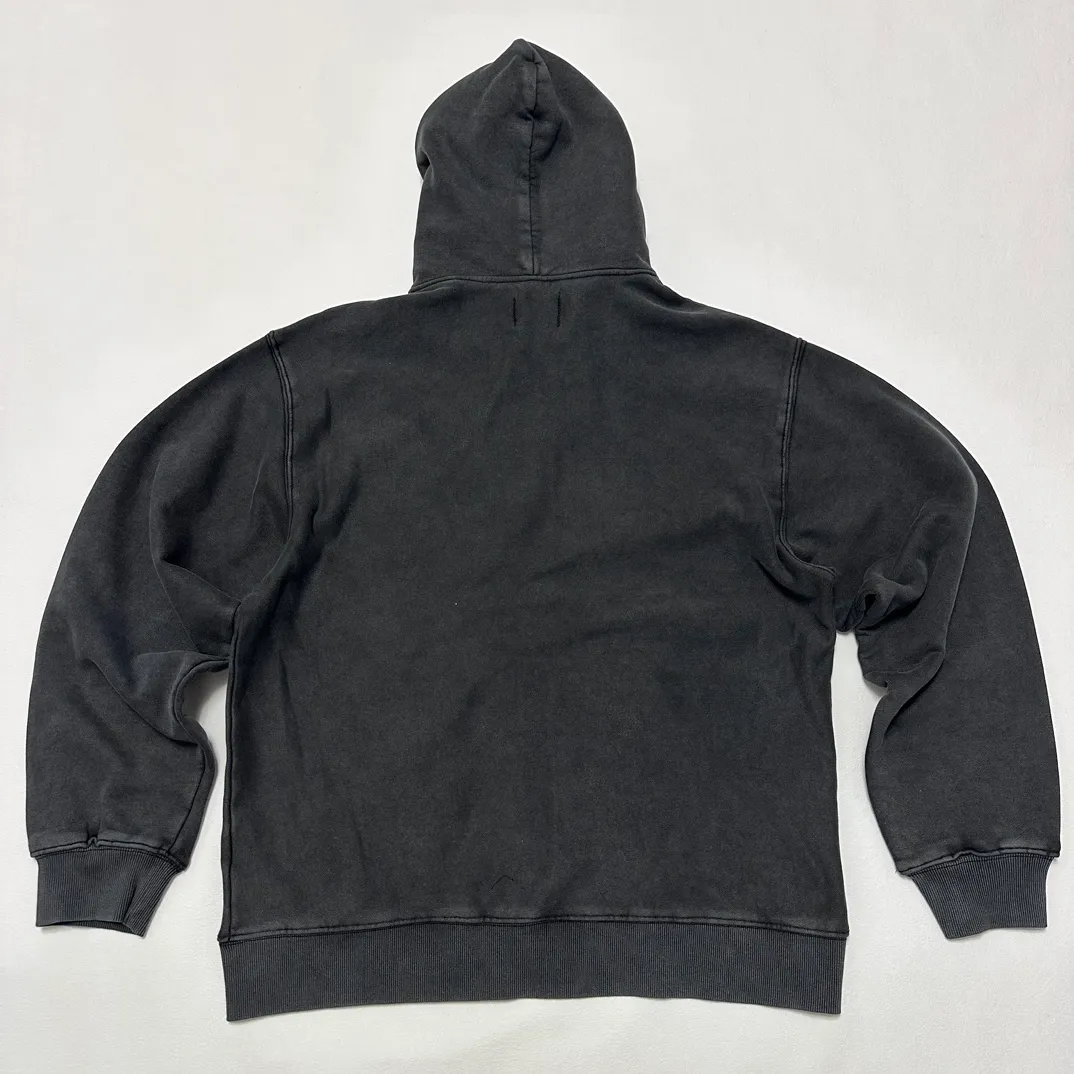 Washed zipper sweatshirt STUSSY FW24 FADED GRAPHIC ZIP UP HOODED Distressed washed and velvet zipper sweatshirt S-XL