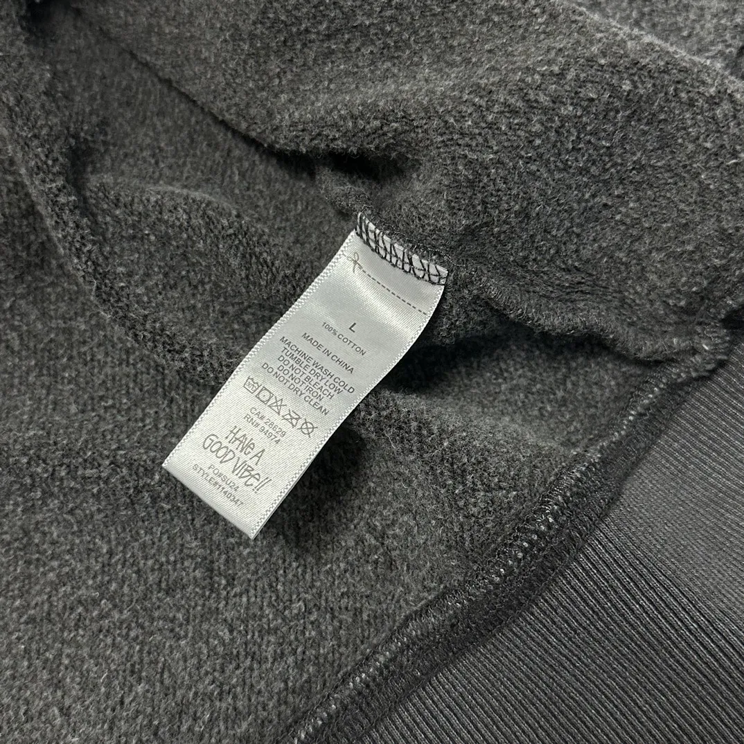 Washed zipper sweatshirt STUSSY FW24 FADED GRAPHIC ZIP UP HOODED Distressed washed and velvet zipper sweatshirt S-XL