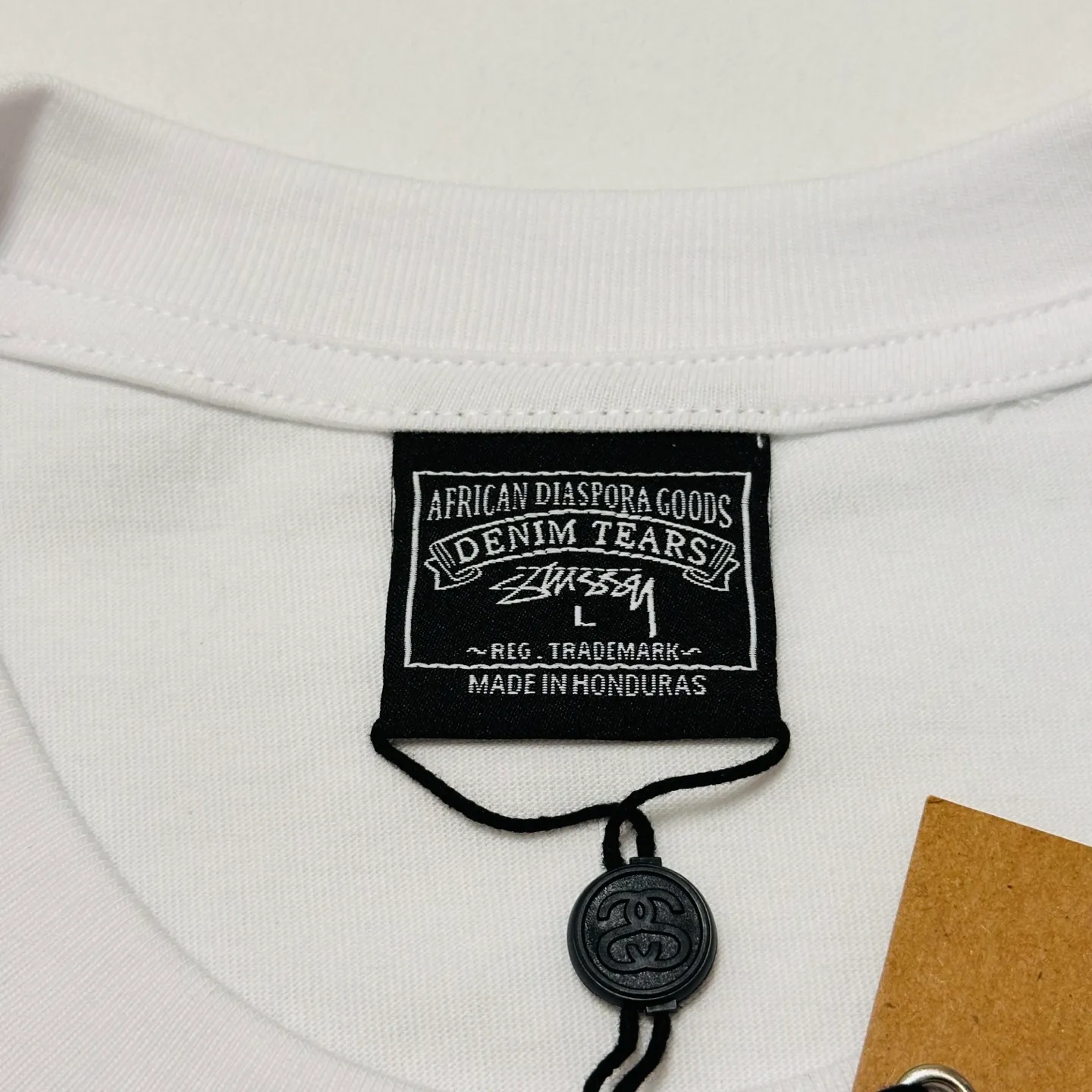 Details DT short-sleeved STUSSY X DENIM joint model SS25 TEARS ANNIE LEE TEE white S- XL