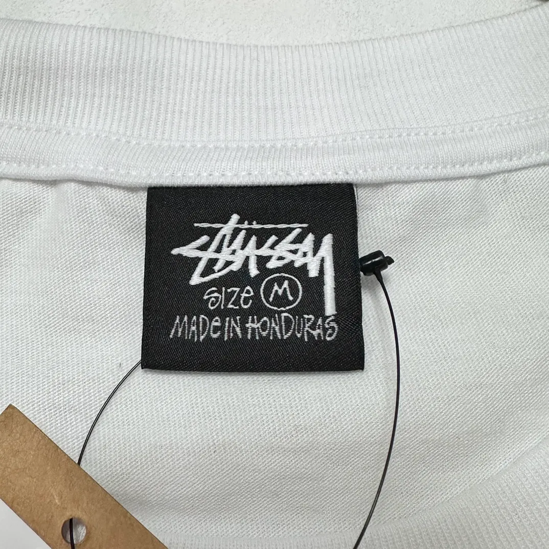 Stussy SS24 SPORT SCRIPT TEE logo letter print sports short-sleeved T-shirt, same style for men and women, black and white S- XL