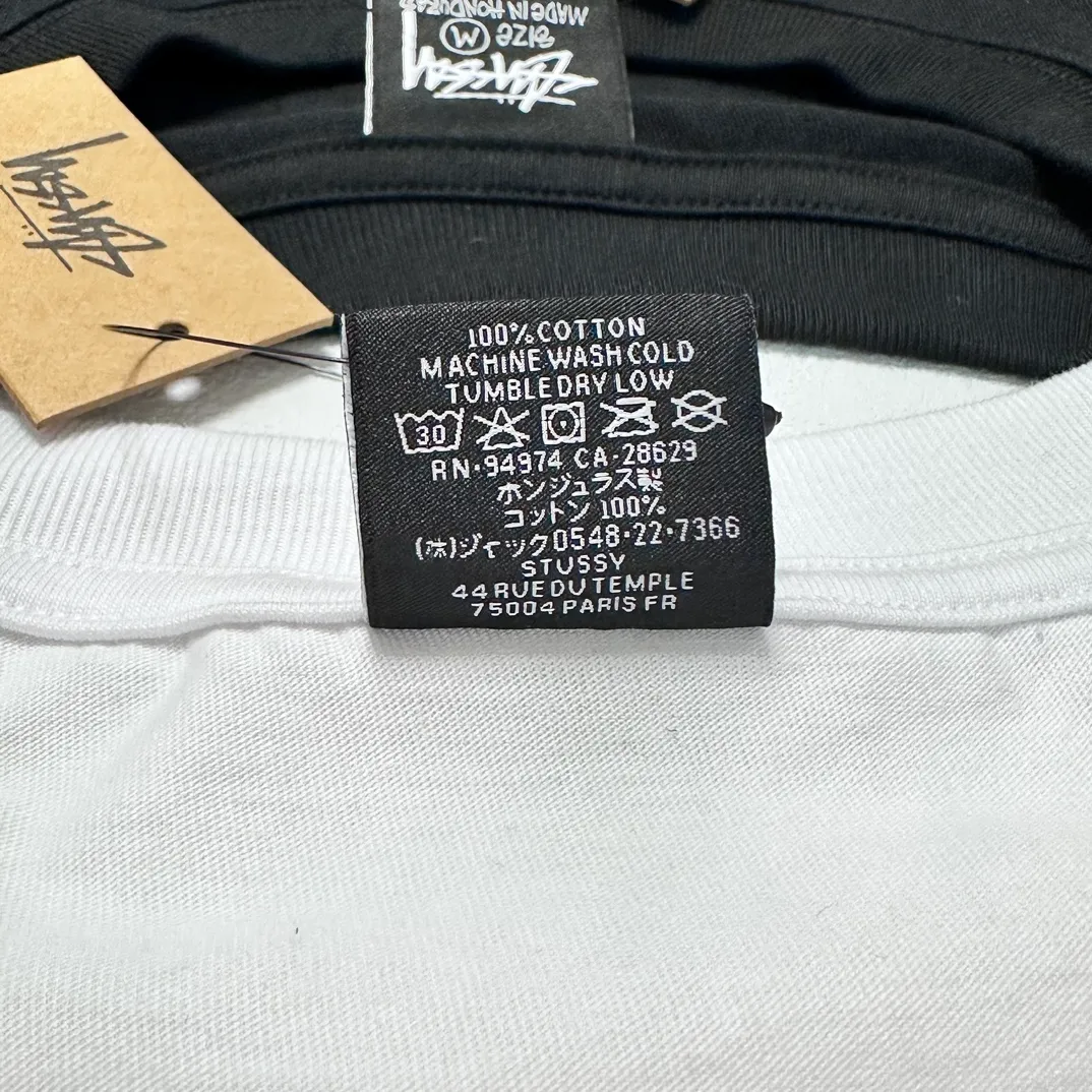 Stussy SS24 SPORT SCRIPT TEE logo letter print sports short-sleeved T-shirt, same style for men and women, black and white S- XL