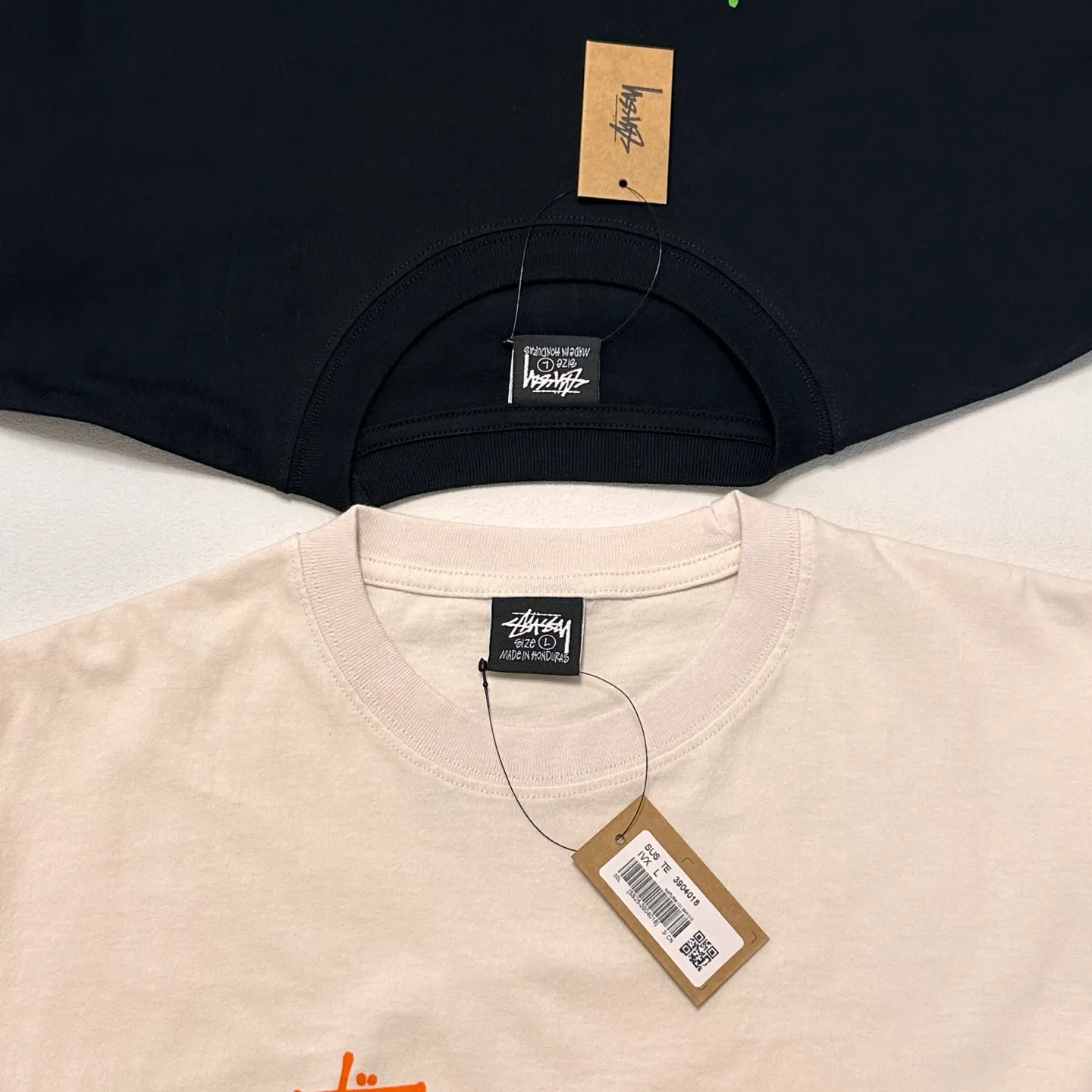 Detailed shooting of OL joint T-shirt STUSSY x OUR LEGACY joint model SS25 WORK SHOP SWIRL TEE PIGMENT DYED printed short-sleeved TEE off-white black S- XL