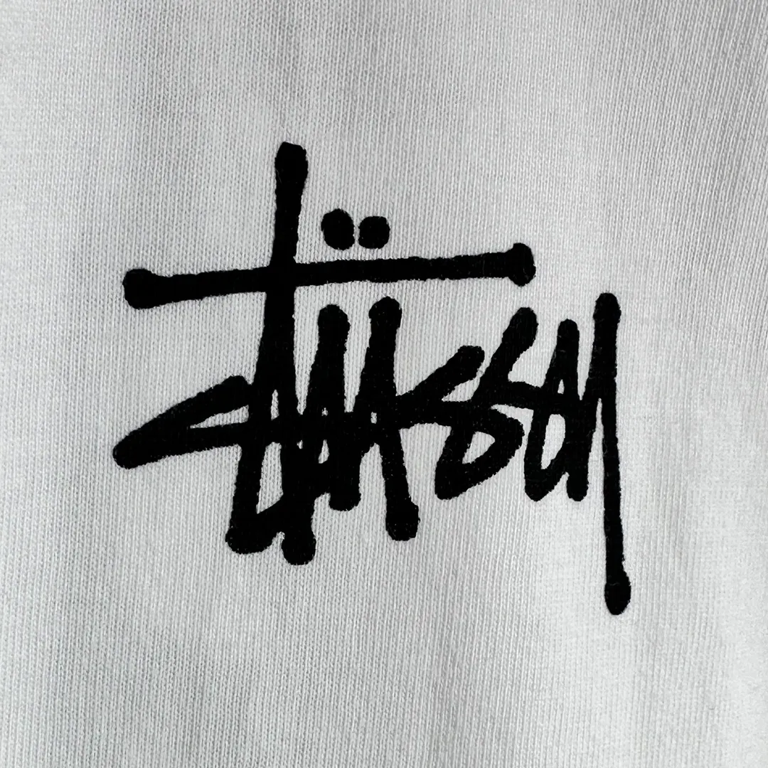 Spot goods! Stussy SS24 Basic StÜssy Tee classic letter Logo printed short-sleeved T-shirt couple style black and white dark blue S-XL