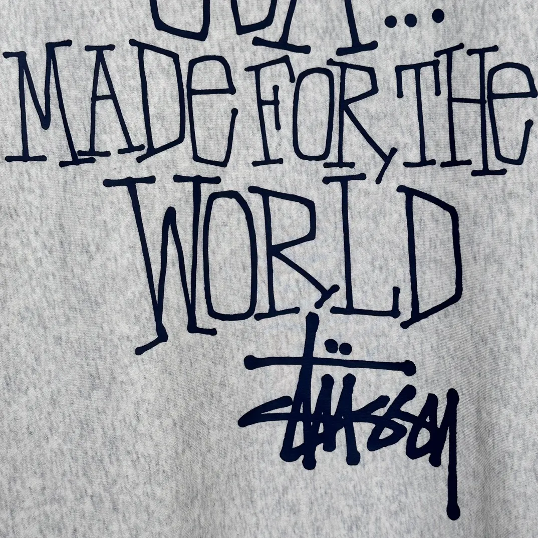 Graffiti word sweatshirt Stussy FW24 BUILT IN USA HOODIE English logo on the back plus velvet hooded sweatshirt/hoodie black gray dark blue S-XL
