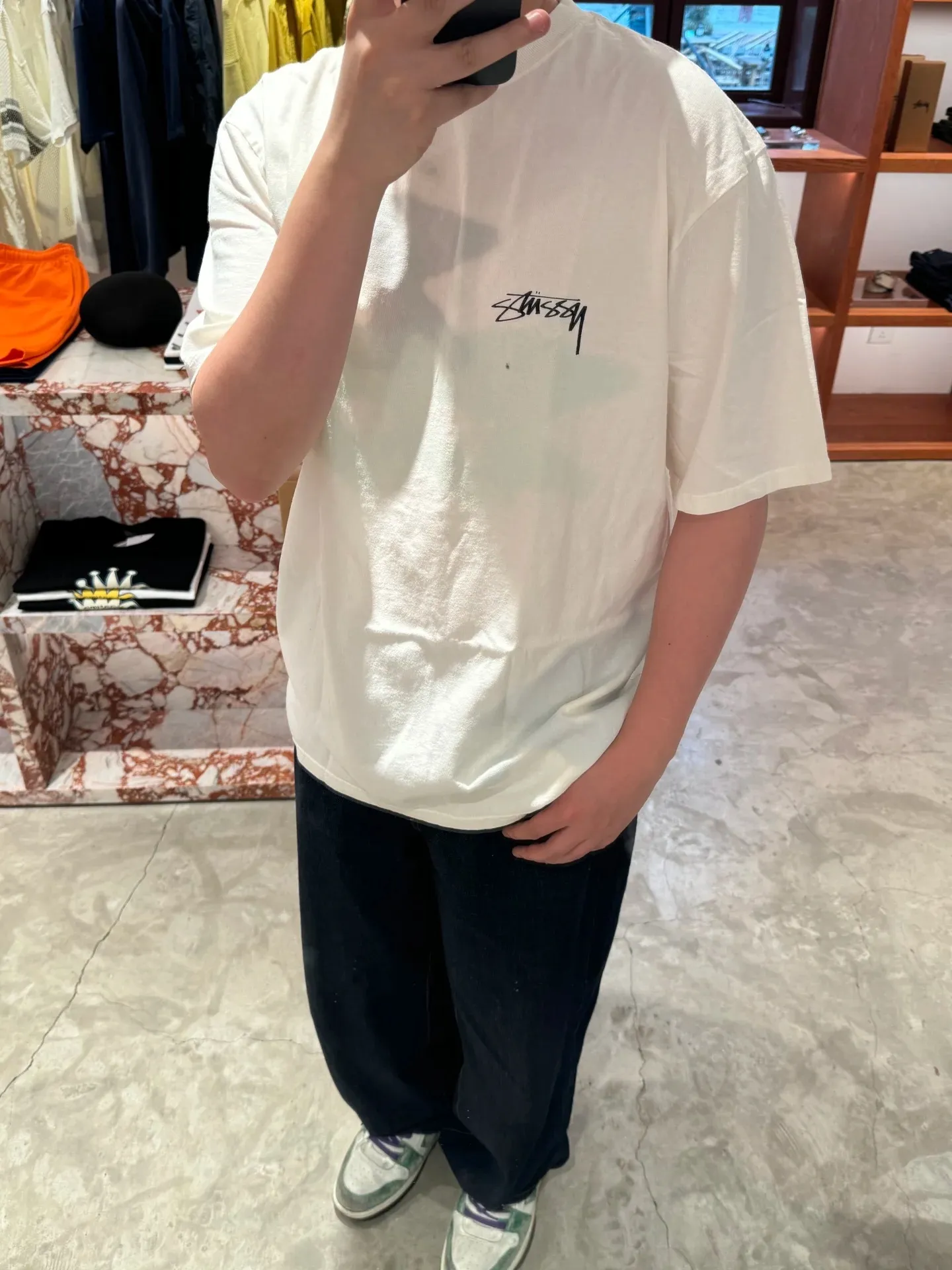Surfer T-shirt STUSSY SS25 LOW TIDE TEE dyed design American retro short-sleeved black and white S-XL