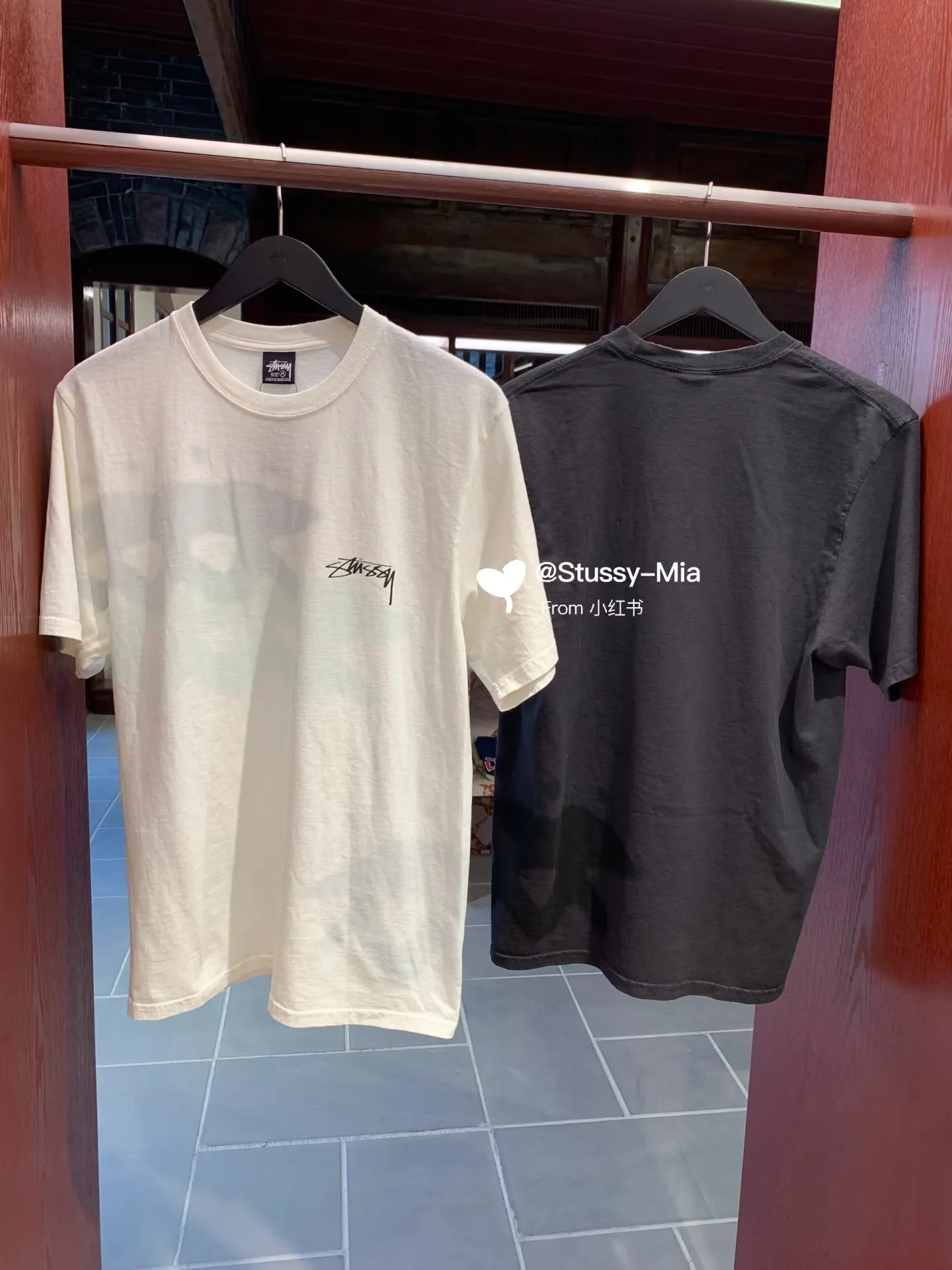 Surfer T-shirt STUSSY SS25 LOW TIDE TEE dyed design American retro short-sleeved black and white S-XL