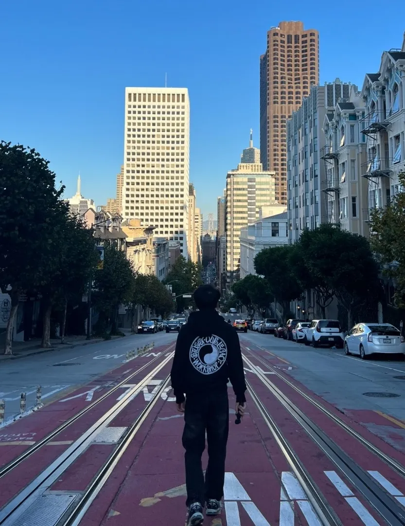 Tai Chi hoodie STUSSY x OUR LEGACY joint model FW24 WORK SHOP BUANA HOODIE PIGMENT DYED yin and yang pattern logo sweatshirt black and white S- XL