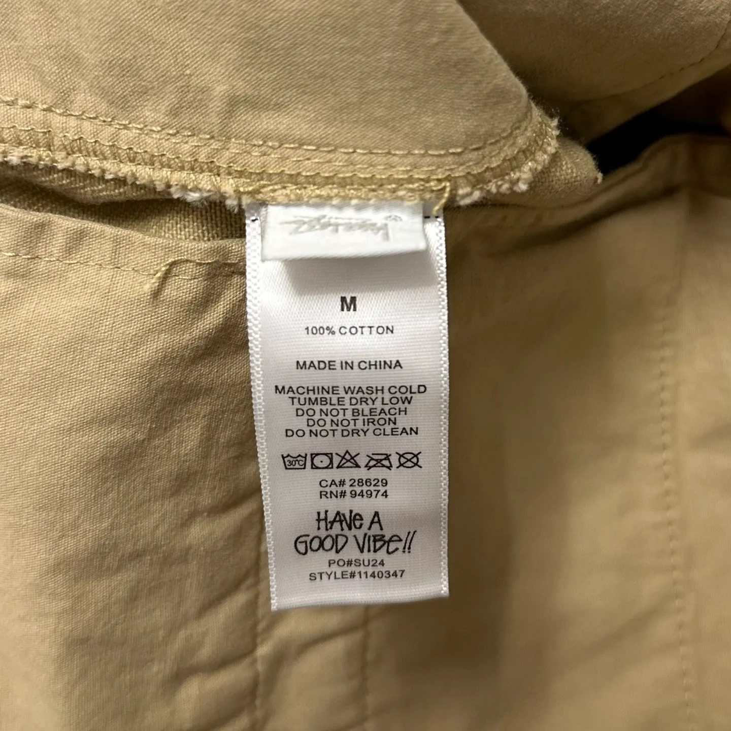 Detailed shooting of DT trousers STUSSY