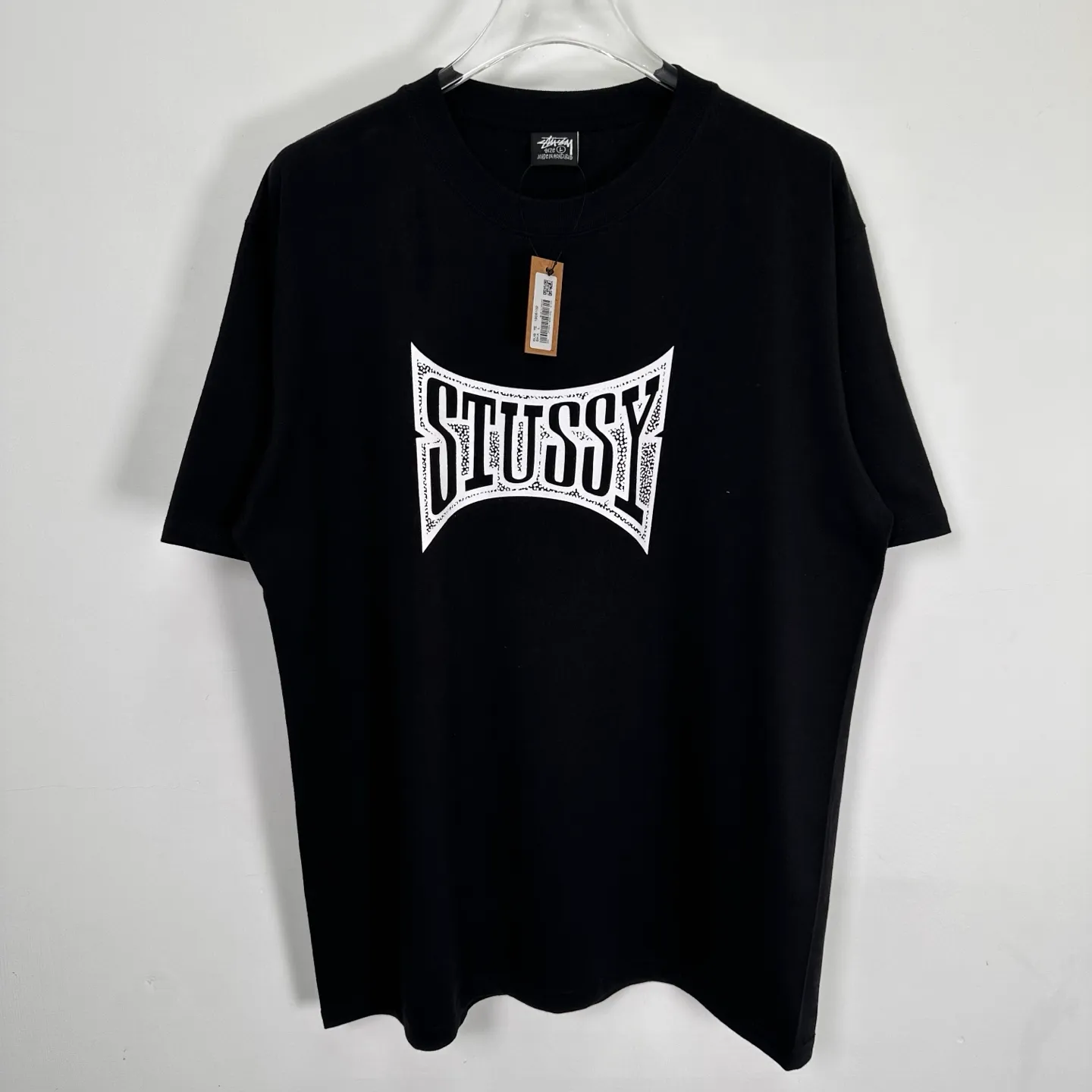 Champion flag T-shirt STUSSY FW24 CHAMPION TEE black and white S-XL