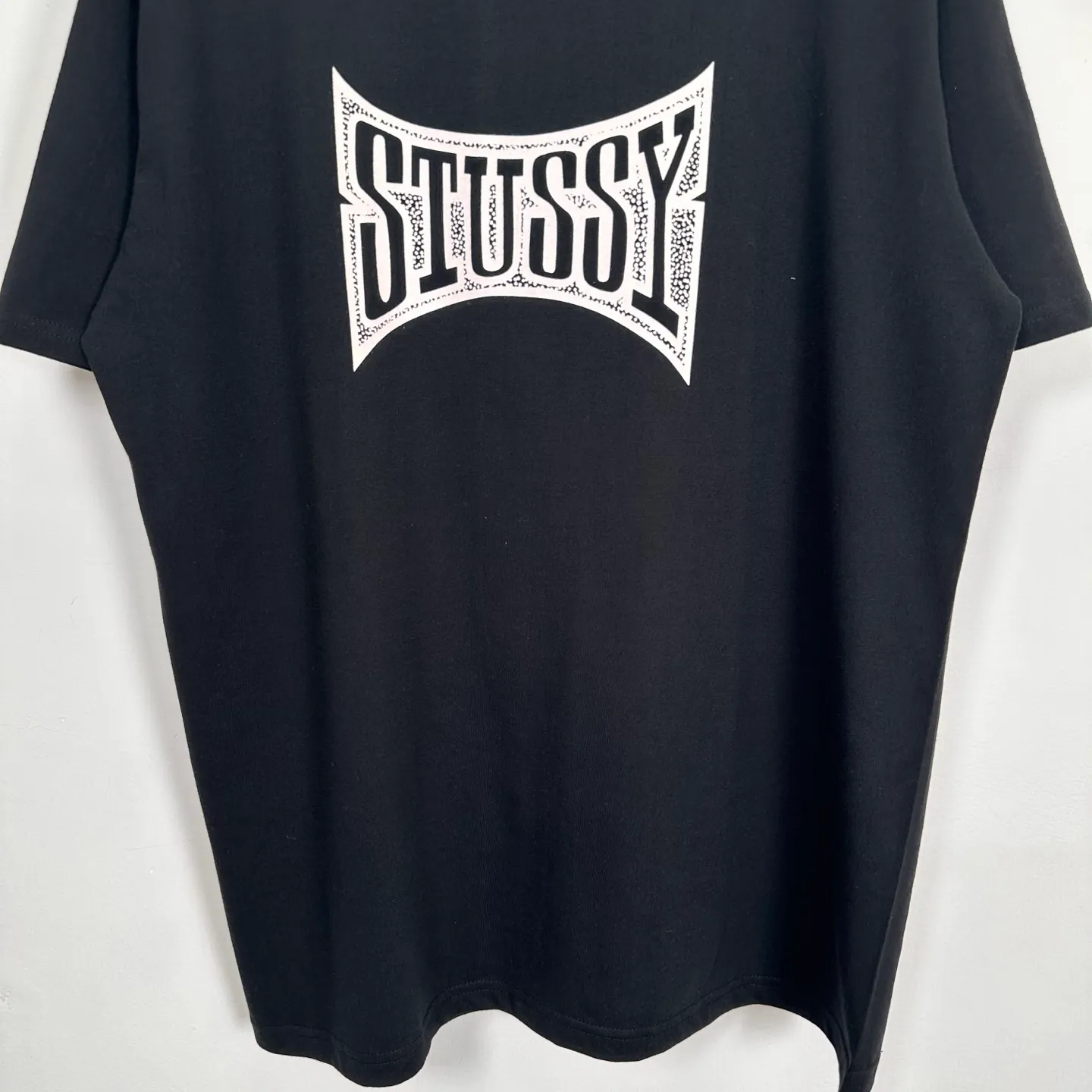 Champion flag T-shirt STUSSY FW24 CHAMPION TEE black and white S-XL