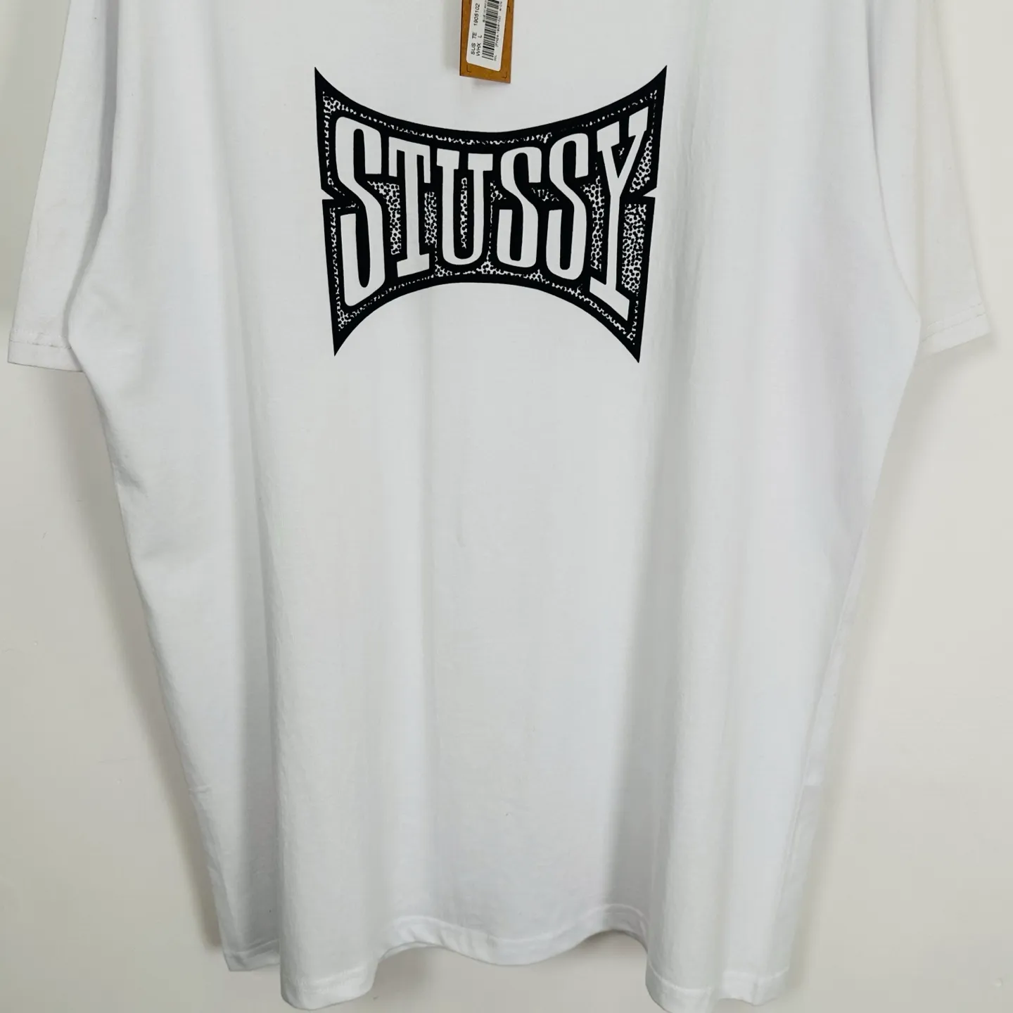 Champion flag T-shirt STUSSY FW24 CHAMPION TEE black and white S-XL