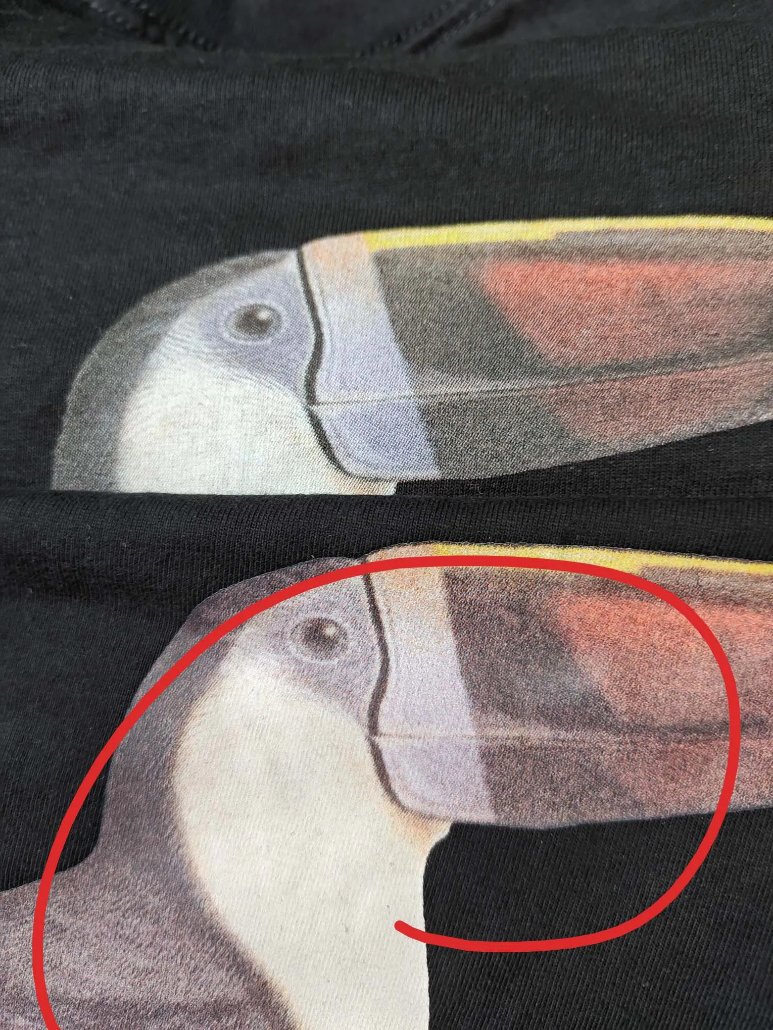 ZP printing: STUSSY SS24 animal series TOUCAN TEE toucan T-shirt black and white S-XL