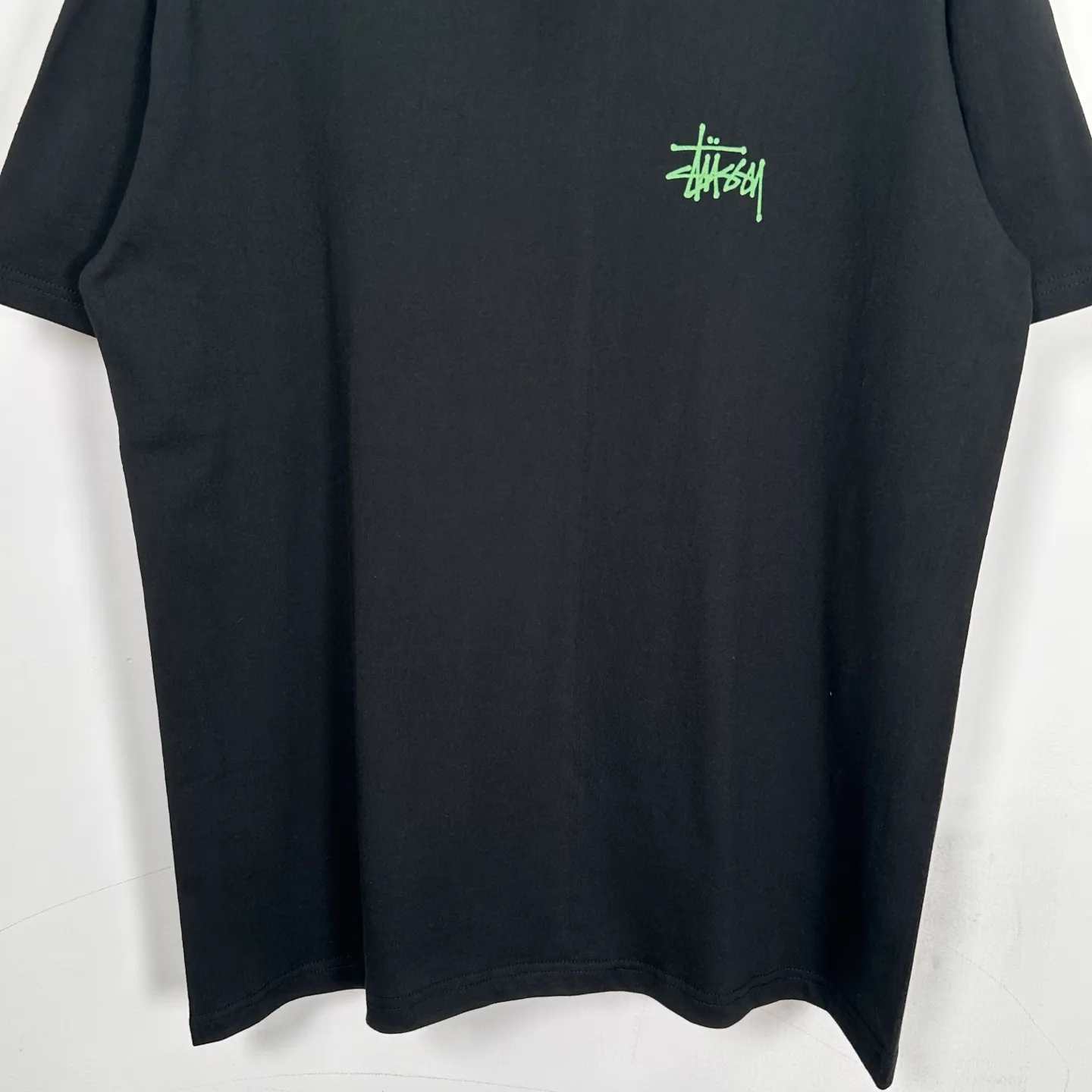 Fishbone T-shirt STUSSY SS25 X-RAY FISHIN TEE Fish X-ray printed pattern short sleeves black and white S- XL