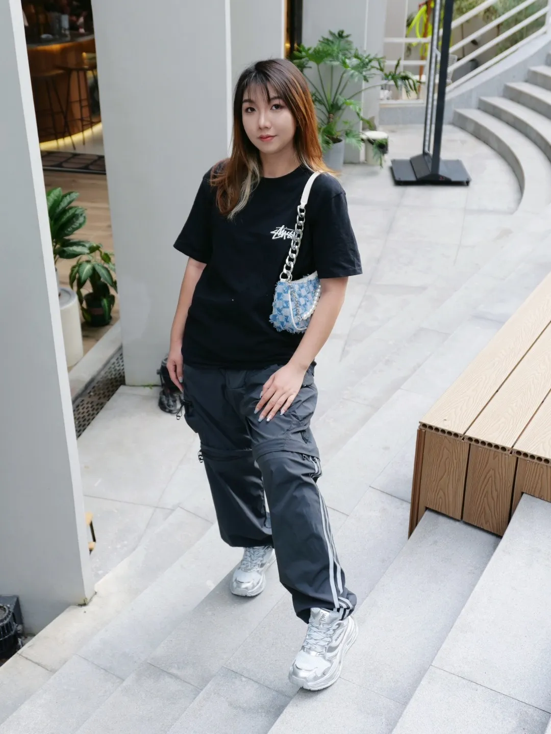 Spot goods! Stussy SS24 Basic StÜssy Tee classic letter Logo printed short-sleeved T-shirt couple style black and white dark blue S-XL