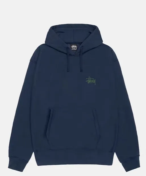Graffiti word sweatshirt Stussy FW24 BUILT IN USA HOODIE English logo on the back plus velvet hooded sweatshirt/hoodie black gray dark blue S-XL