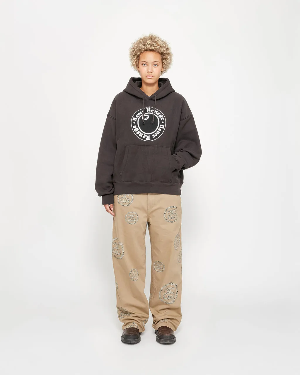 DT sweatshirt STUSSY X DENIM TEARS joint model SS25 GRAPHIC HOODIE sweatshirt/hoodie black gray S- XL