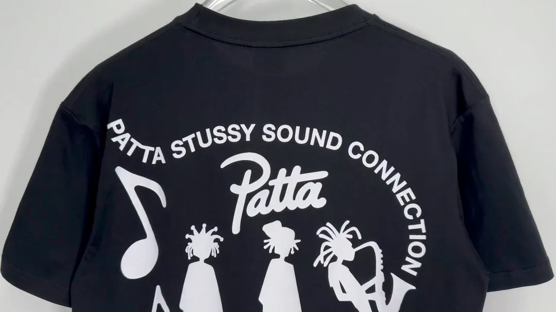 STUSSY X PATTA joint model SS24 TEE musician T-shirt black and white S-XL
