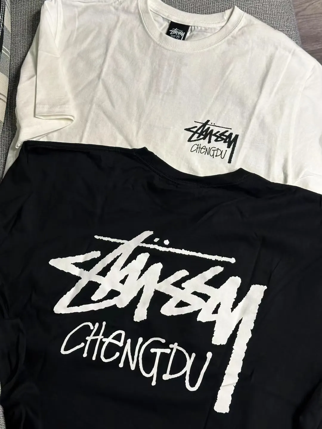 STUSSY FW24 CHENGDU TEE Classic Chengdu limited short-sleeved TEE black and white S-XL