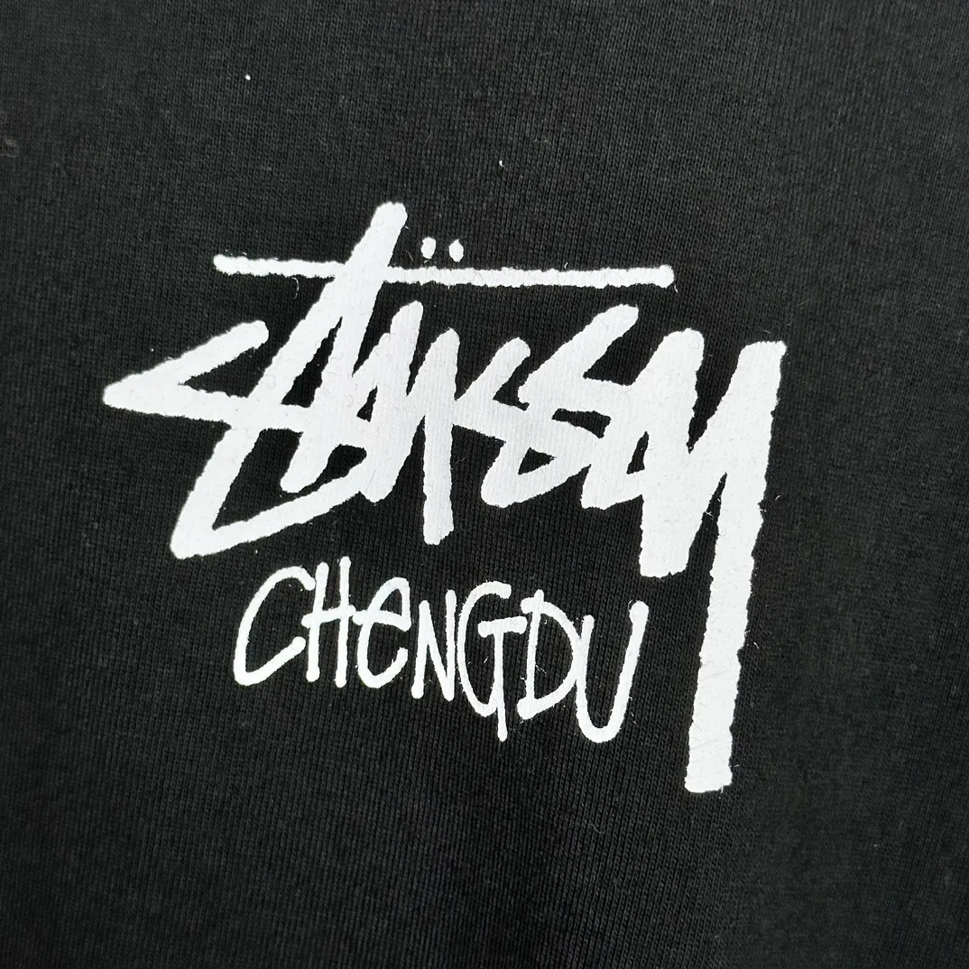 STUSSY FW24 CHENGDU TEE Classic Chengdu limited short-sleeved TEE black and white S-XL