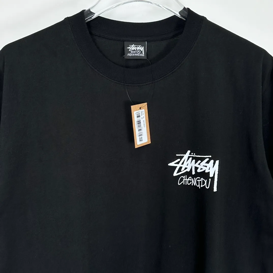STUSSY FW24 CHENGDU TEE Classic Chengdu limited short-sleeved TEE black and white S-XL