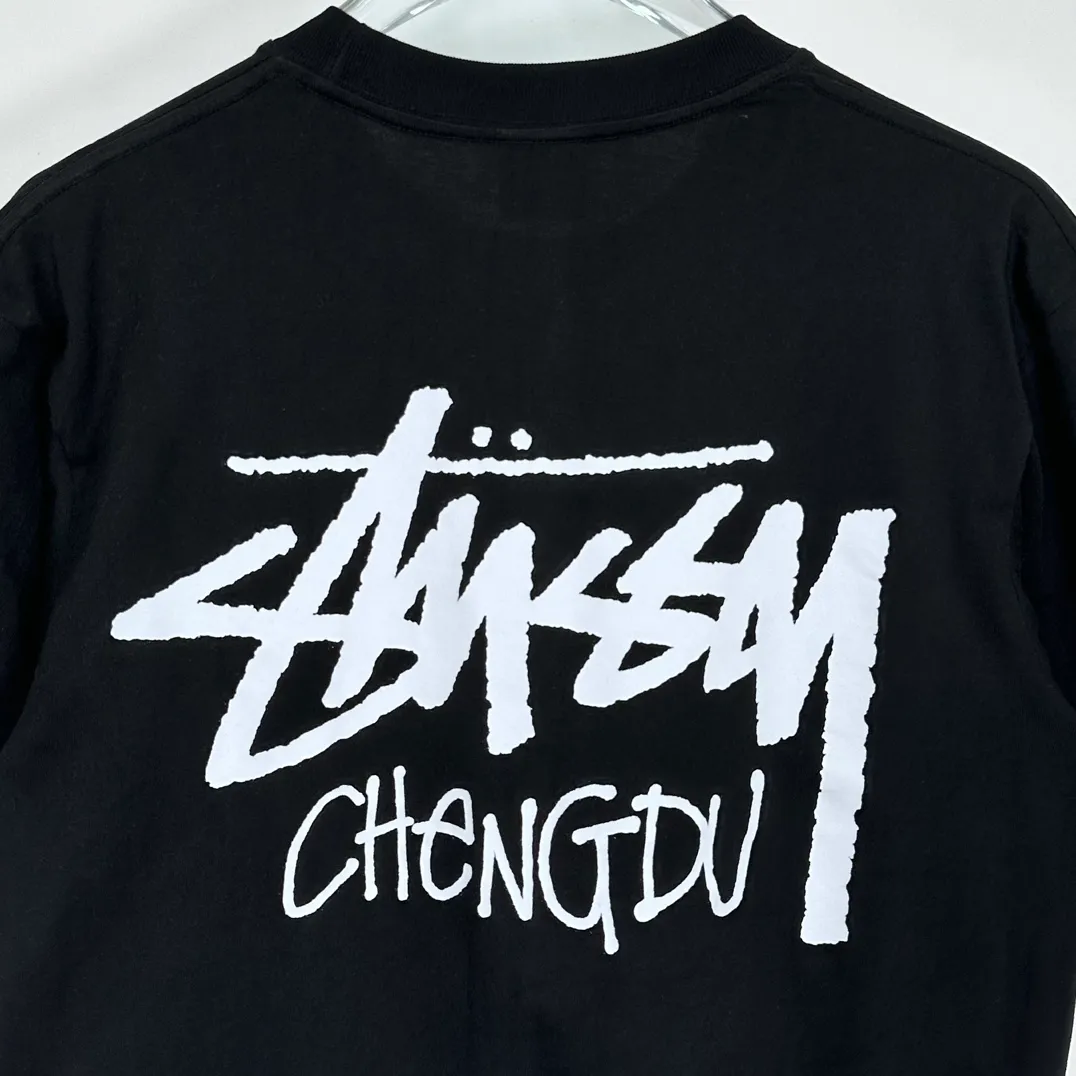 STUSSY FW24 CHENGDU TEE Classic Chengdu limited short-sleeved TEE black and white S-XL