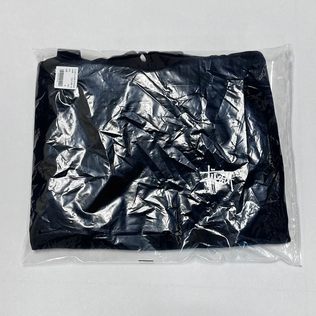 Stussy x JUNYA WATANABE Hooded Vest joint logo eyelet raw edge hooded sweatshirt vest black S-XL